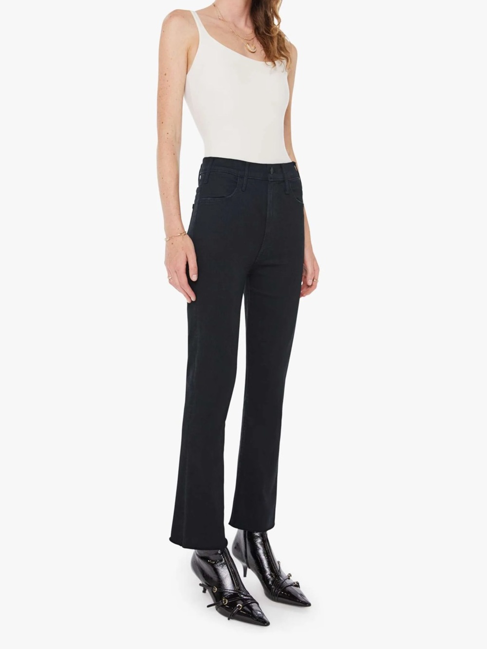 MOTHER The Looker Ankle Fray Denim